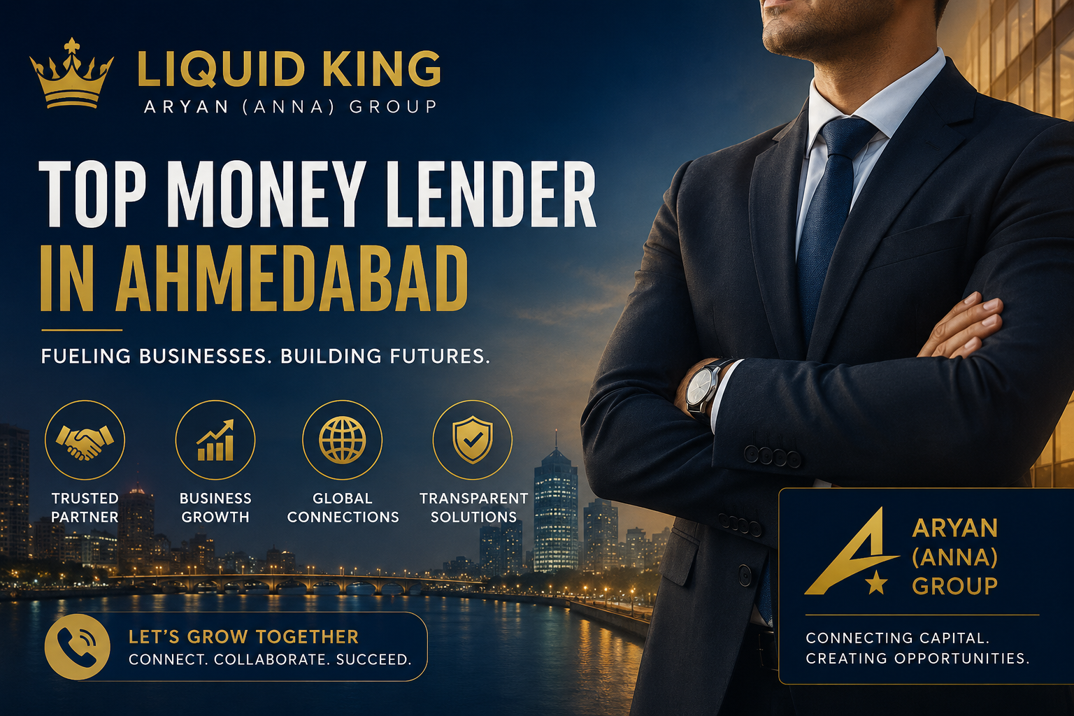 Top Money Lender in Ahmedabad: How Liquid King | Aryan (Anna) Group Is Transforming Financial Opportunities for Businesses and Entrepreneurs